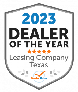 DealerRater 2023 Dealer of the Year - Leasing Company Texas Award Badge