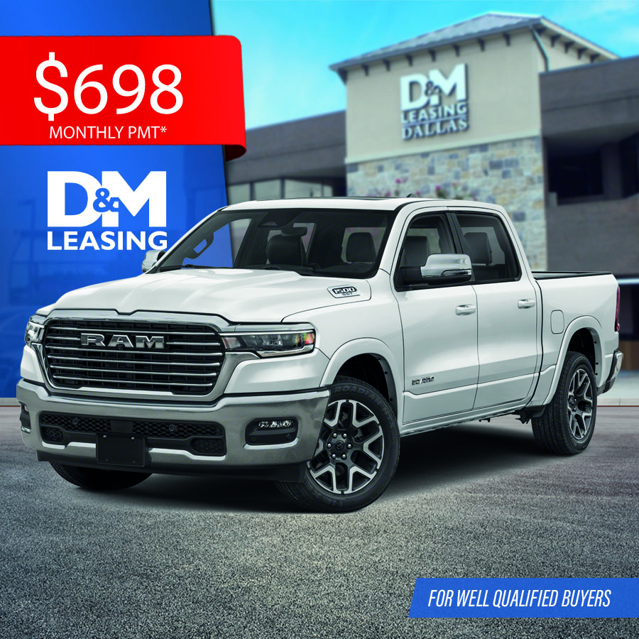 Front-quarter view of a 2026 Ram 1500 Laramie Crew Cab 4X4 truck.